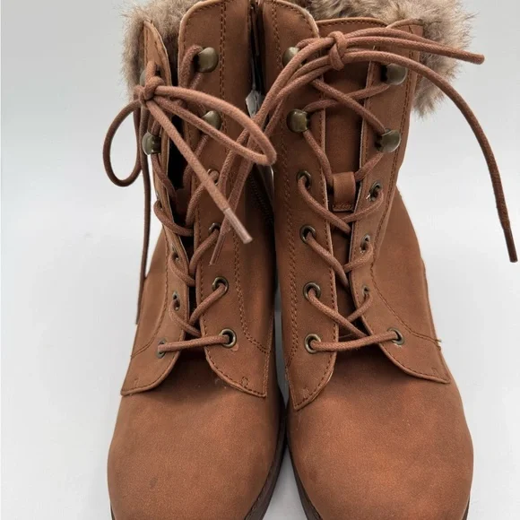 Falls Creek Women's Brown Ankle Boots size 9M NEW - Picture 3 of 9